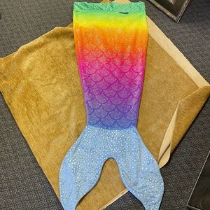 Blankie Tails multi-colored, sparkle mermaid tail blanket 🧜‍♀️